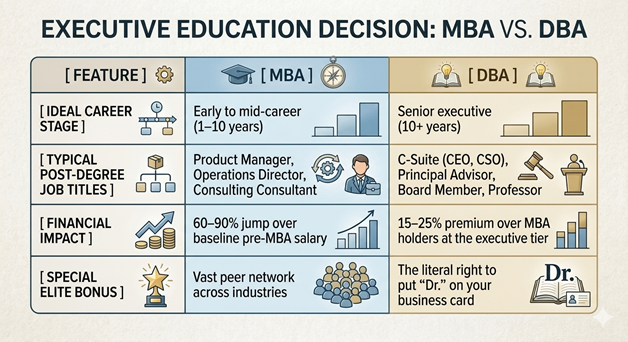 MBA vs DBA Career Outcomes 