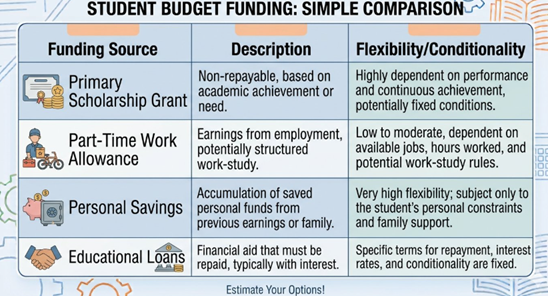 How to Fund International Degree Costs Beyond Scholarships Table