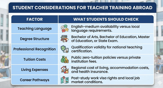 Study Teaching Europe: What Should International Students Compare?