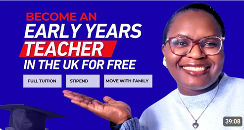 UK Early Years Teacher Training : Funded PGCE + EYTS for International Students