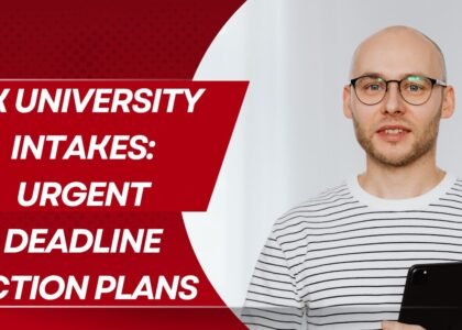 UK University Intakes: Urgent Deadline Action Plans