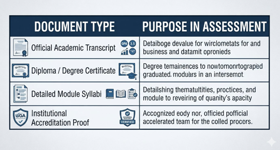 Documents Required for BBA Credit Transfer